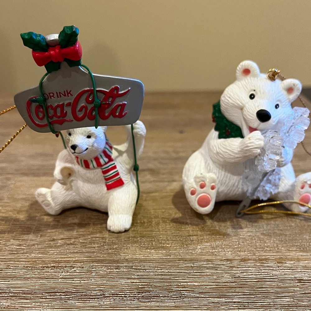 Vintage Coca-Cola Bear Ornaments